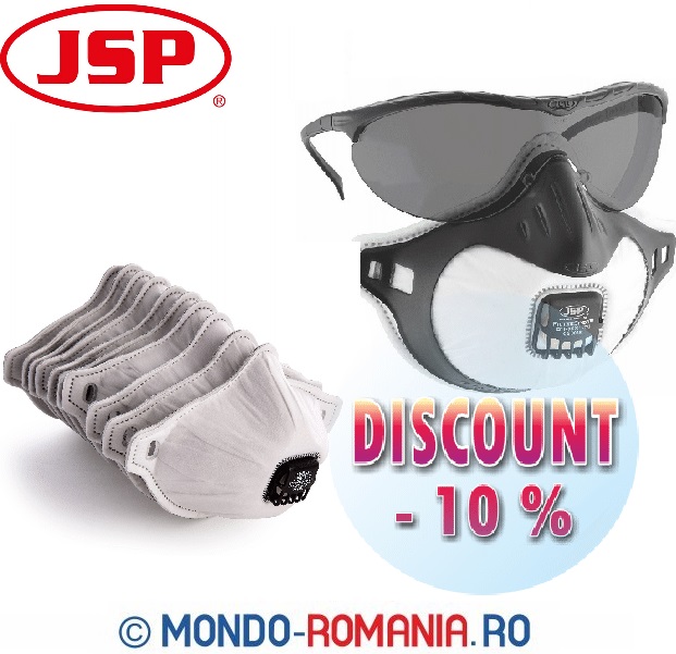 Set de ochelari usori fumurii cu 3 semimasti JSP FFP3 cu supapa